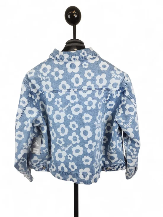 NWT Disney Light Blue Floral Print Denim Jacket with Minnie Motif - Picture 5 of 8